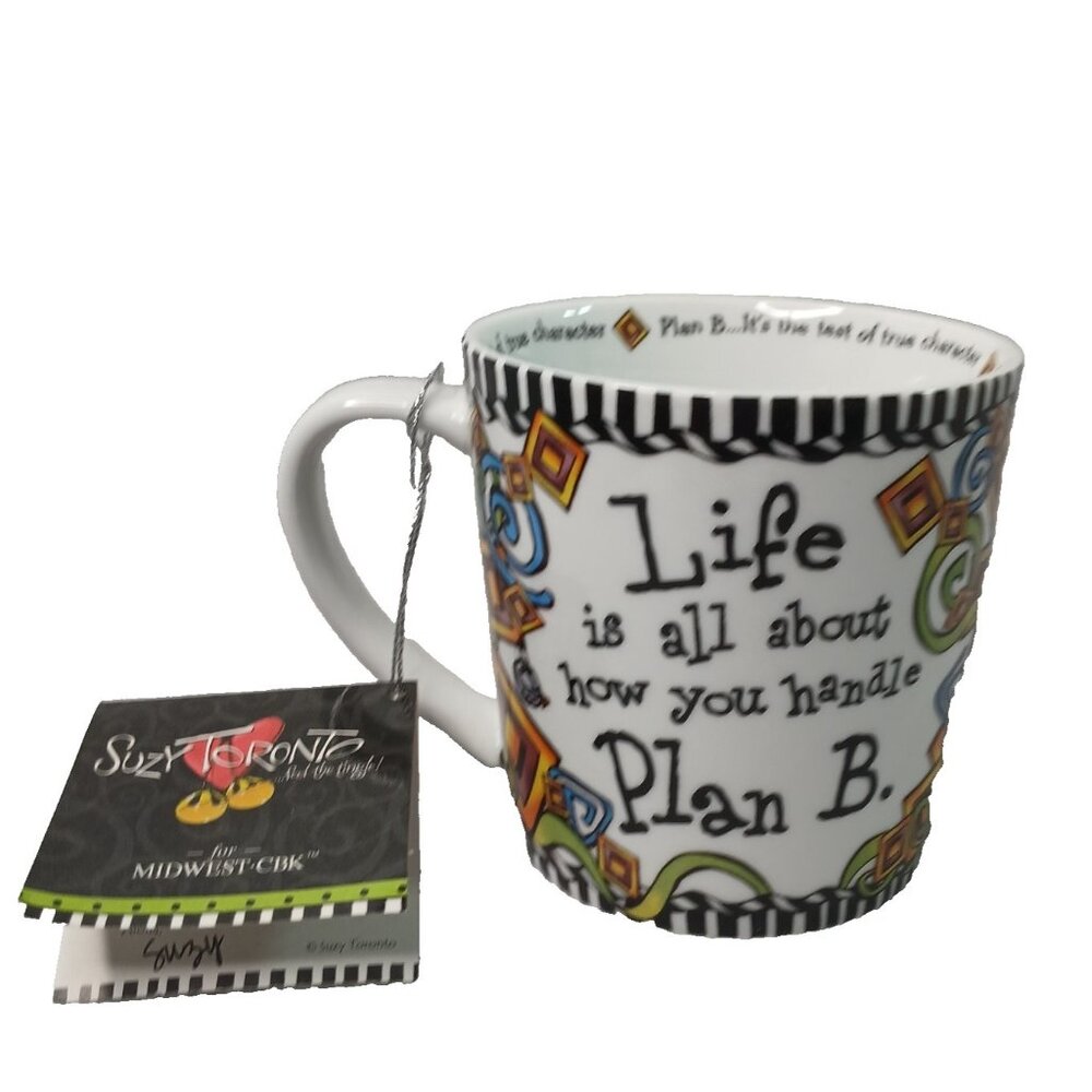 Suzy Toronto Life is All About How You . Plan B Coffee Mug Tea Cup NEW with Tags